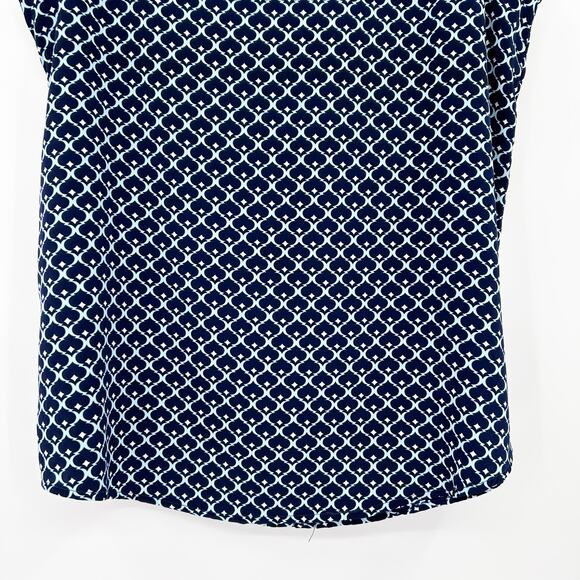 41 Hawthorn Beckett Navy Geometric Print Sleeveless Blouse Top  Womens Size S - Picture 10 of 11